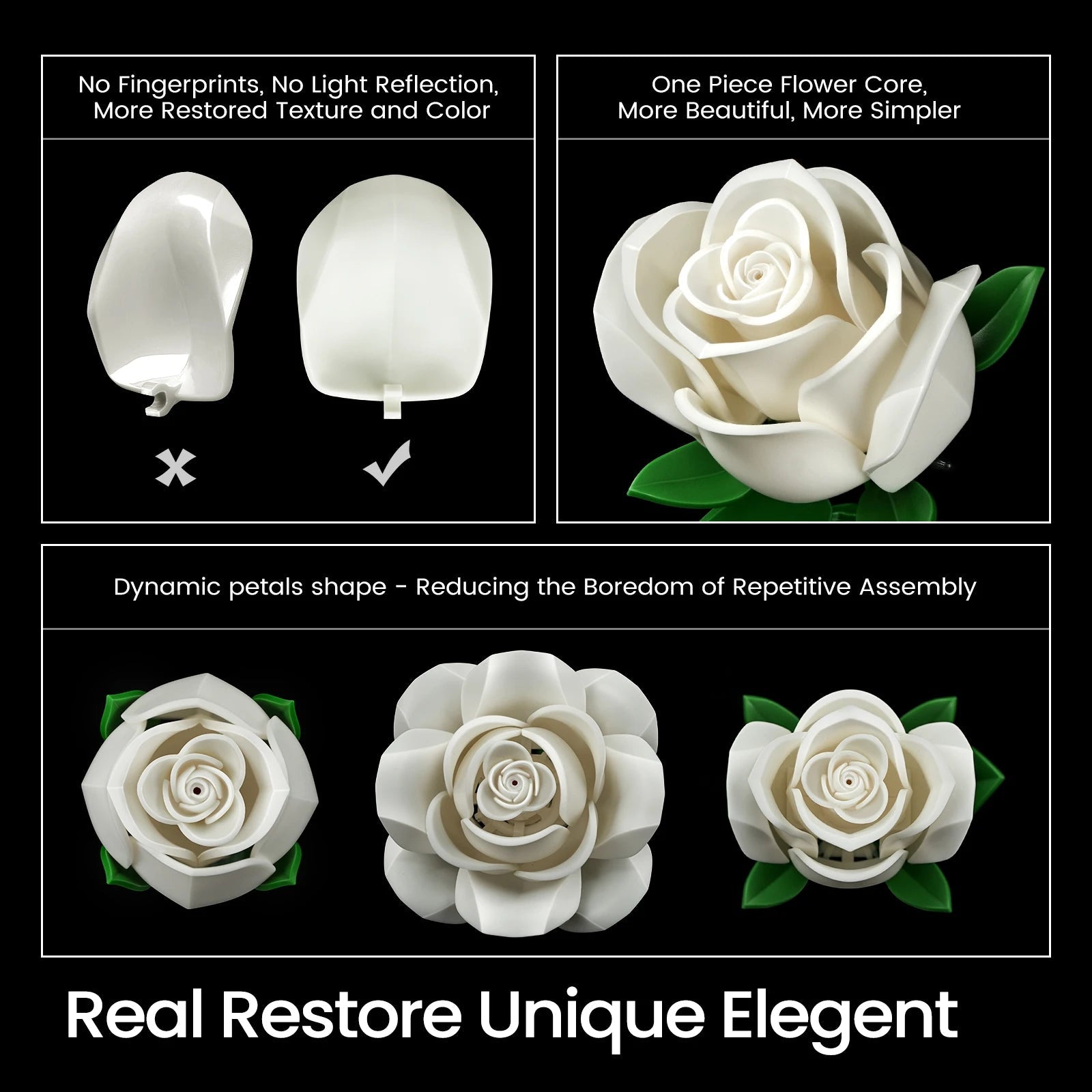 Floral Bricks Building Set - Perfect Gift for Adults! - silverfoxgoods